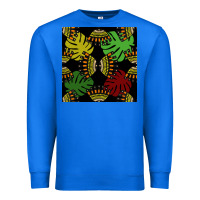 True Royal african and leaf seamless pattern Premium Sweatshirt - BundleAndBundleShop