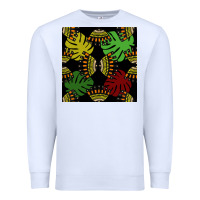 White african and leaf seamless pattern Premium Sweatshirt - BundleAndBundleShop
