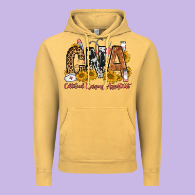 Cna Certified Nursing Assistant Vintage Hoodie Designed By Fadigitalartstudio