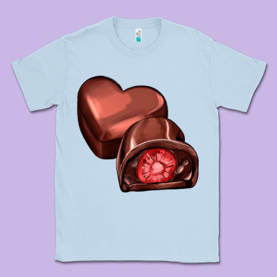 Heart Chocolate Classic Tee Designed By Adodesignshop