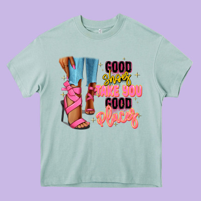 Heavy Core Tee Good shoes take you to good places black fashion g
