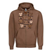 Chestnut black history month hearts Zipper Hoodie - MaliasSmallBusiness