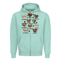 Seafoam black history month hearts Zipper Hoodie - MaliasSmallBusiness