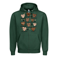 Sports Green black history month hearts Zipper Hoodie - MaliasSmallBusiness