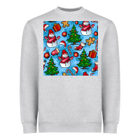Heather Grey christmas trees and snow seamless pattern Heavyweight Sweatshirt - BundleAndBundleShop