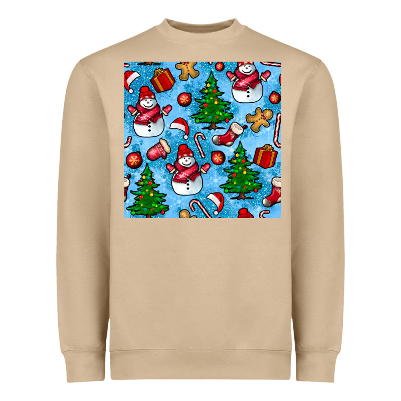 Christmas Trees And Snow Seamless Pattern Heavyweight Sweatshirt by BundleAndBundleShop | Teevron