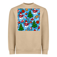 Mushroom christmas trees and snow seamless pattern Heavyweight Sweatshirt - BundleAndBundleShop