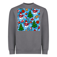 Storm christmas trees and snow seamless pattern Heavyweight Sweatshirt - BundleAndBundleShop