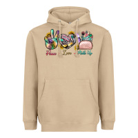 Mushroom Peace Love Make Up Heavyweight Hoodie - BundleAndBundleShop