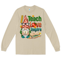 Mushroom gnome teach love inspire Long Sleeve Tee - NancyCooperArtShop