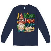 Navy gnome teach love inspire Long Sleeve Tee - NancyCooperArtShop