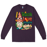 Plum gnome teach love inspire Long Sleeve Tee - NancyCooperArtShop