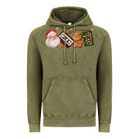 Vintage Olive coffee cup santa cassette cookie Vintage Hoodie - FaDigitalArtStudio