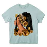 Arona Gold roses afro woman Heavy Core Tee - RanaPortraitStore