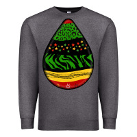 Charcoal Heather teardrop african pattern Premium Sweatshirt - BundleAndBundleShop