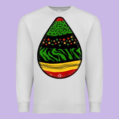 Teardrop African Pattern Premium Sweatshirt Designed By Bundleandbundleshop
