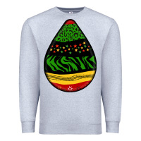Heather Grey teardrop african pattern Premium Sweatshirt - BundleAndBundleShop