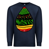Navy teardrop african pattern Premium Sweatshirt - BundleAndBundleShop