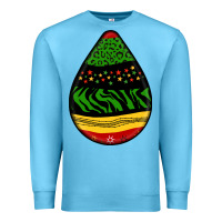 Ocean Blue teardrop african pattern Premium Sweatshirt - BundleAndBundleShop