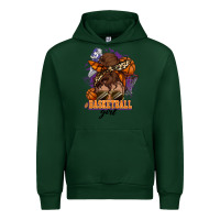 Forest Green Messy bun Basketball girl Urban Hoodie - HowdyJamesFarm
