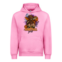 Fuchsia Pink Messy bun Basketball girl Urban Hoodie - HowdyJamesFarm