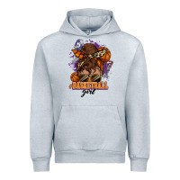 Heather Grey Messy bun Basketball girl Urban Hoodie - HowdyJamesFarm