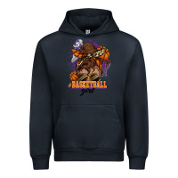 Navy Messy bun Basketball girl Urban Hoodie - HowdyJamesFarm