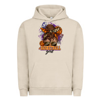 Pigment French Oak Messy bun Basketball girl Urban Hoodie - HowdyJamesFarm