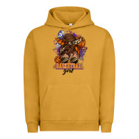 Pigment Peanut Butter Messy bun Basketball girl Urban Hoodie - HowdyJamesFarm