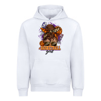 White Messy bun Basketball girl Urban Hoodie - HowdyJamesFarm