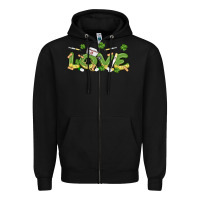 Black st patricks love nurse Zipper Hoodie - MaliasSmallBusiness