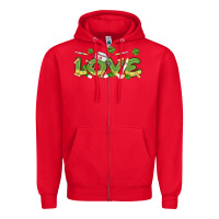 Red st patricks love nurse Zipper Hoodie - MaliasSmallBusiness
