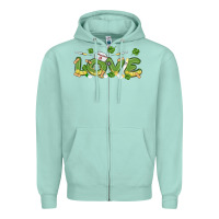Seafoam st patricks love nurse Zipper Hoodie - MaliasSmallBusiness