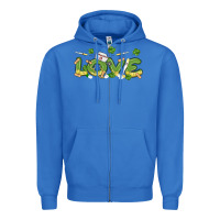 True Royal st patricks love nurse Zipper Hoodie - MaliasSmallBusiness