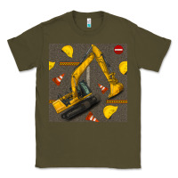 Army Green excavator seamless pattern Classic Tee - BundleAndBundleShop