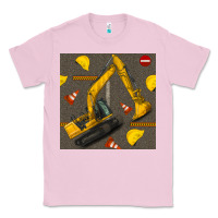 Bubblegum Pink excavator seamless pattern Classic Tee - BundleAndBundleShop
