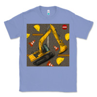 Colony Blue excavator seamless pattern Classic Tee - BundleAndBundleShop