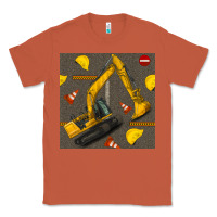 Copper excavator seamless pattern Classic Tee - BundleAndBundleShop