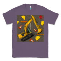 Lavender excavator seamless pattern Classic Tee - BundleAndBundleShop
