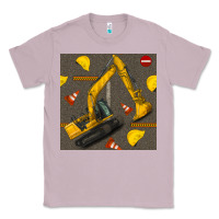 Lilac excavator seamless pattern Classic Tee - BundleAndBundleShop