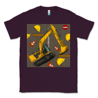 Plum excavator seamless pattern Classic Tee - BundleAndBundleShop