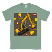Sage excavator seamless pattern Classic Tee - BundleAndBundleShop