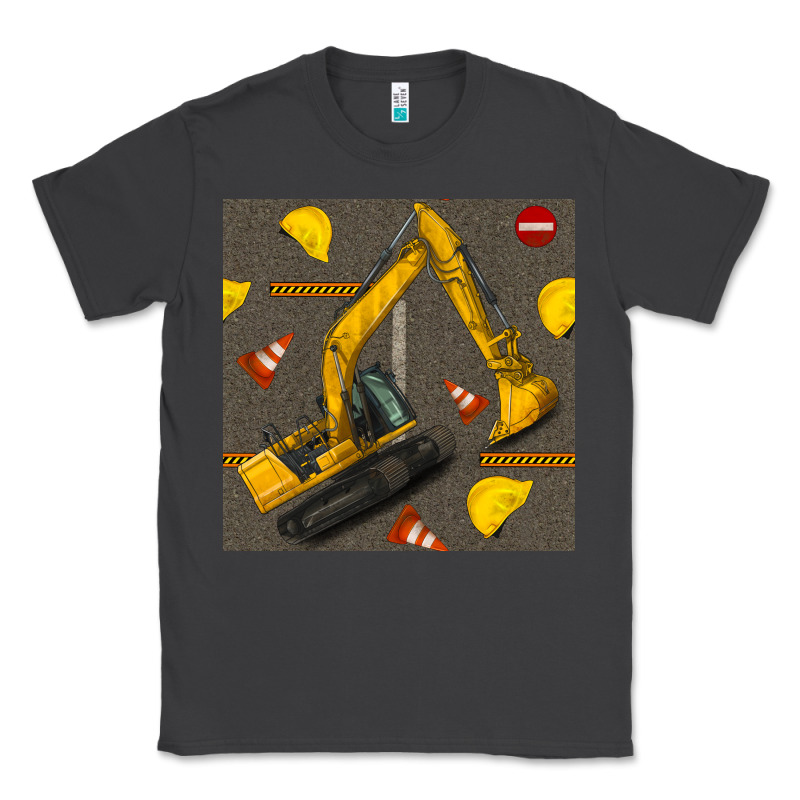 Excavator Seamless Pattern Classic Tee by BundleAndBundleShop | Teevron