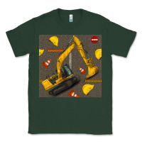 Sports Green excavator seamless pattern Classic Tee - BundleAndBundleShop