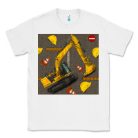 White excavator seamless pattern Classic Tee - BundleAndBundleShop