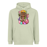 Matcha Rabbit And Carrot Easter Heavyweight Hoodie - BundleAndBundleShop