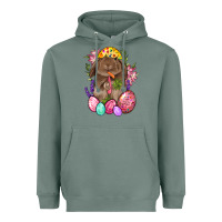 Sage Rabbit And Carrot Easter Heavyweight Hoodie - BundleAndBundleShop