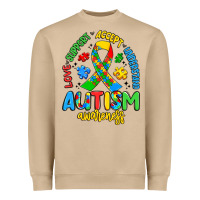 Mushroom love support accept understand autism awareness Heavyweight Sweatshirt - Artiststas