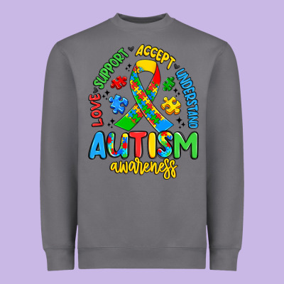 Love Support Accept Understand Autism Awareness Heavyweight Sweatshirt Designed By Artiststas