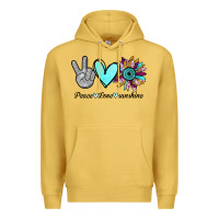 Antique Gold Peace Love Sunshine Premium Hoodie - Bettercallsaul